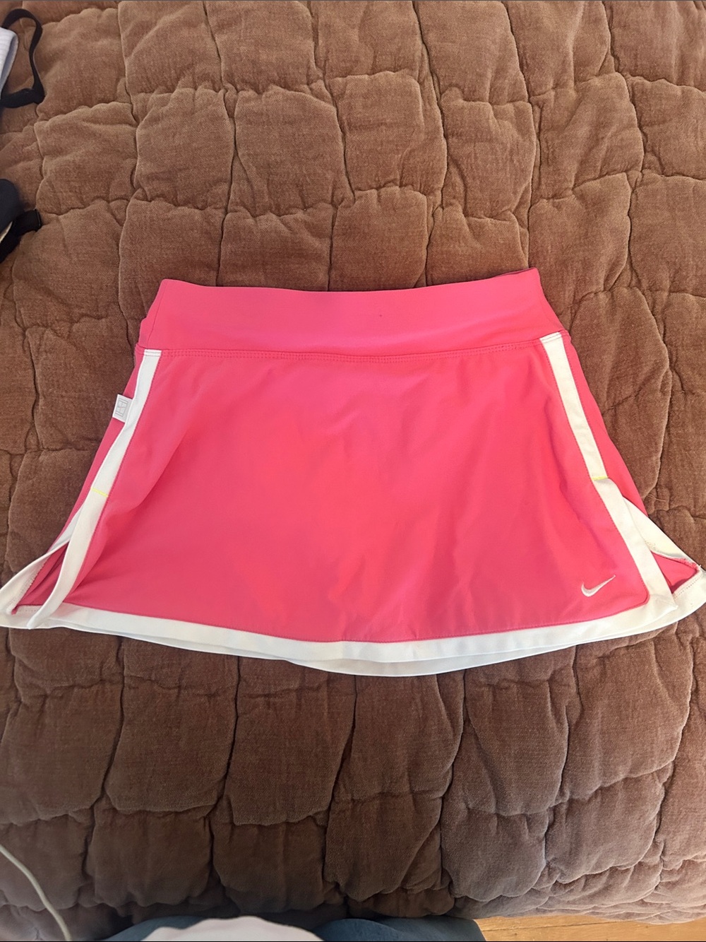 Nike Women's Hot Pink Skater Tennis Skirt with White Trim
